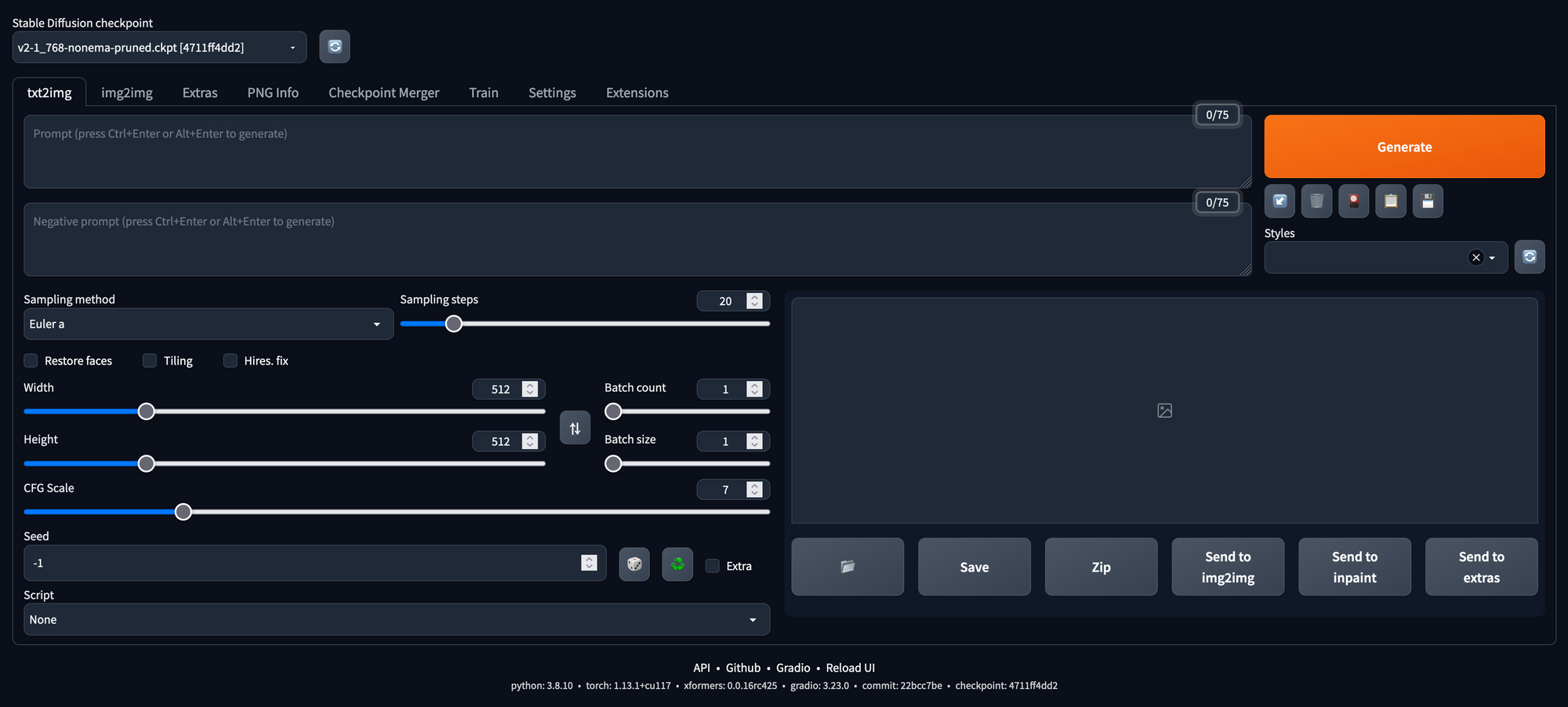 Using Stable Diffusion with webUI in AIME MLC