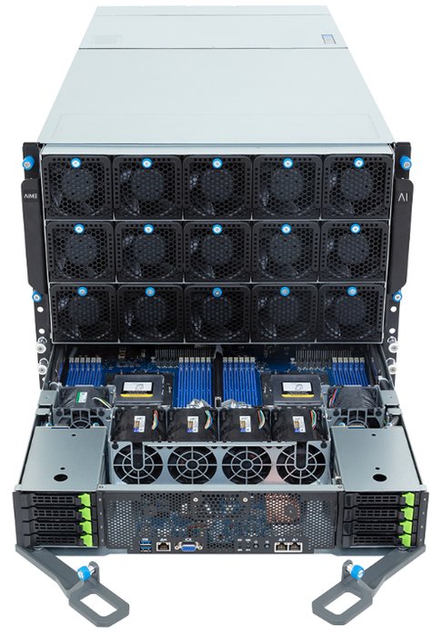 AIME GX8-B200 HGX Server front open