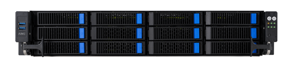 Front AIME RS525 - GPU Rack Server