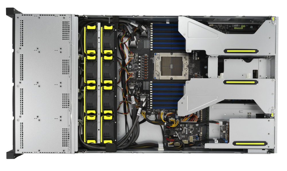 Top open AIME RS525 - GPU Rack Server