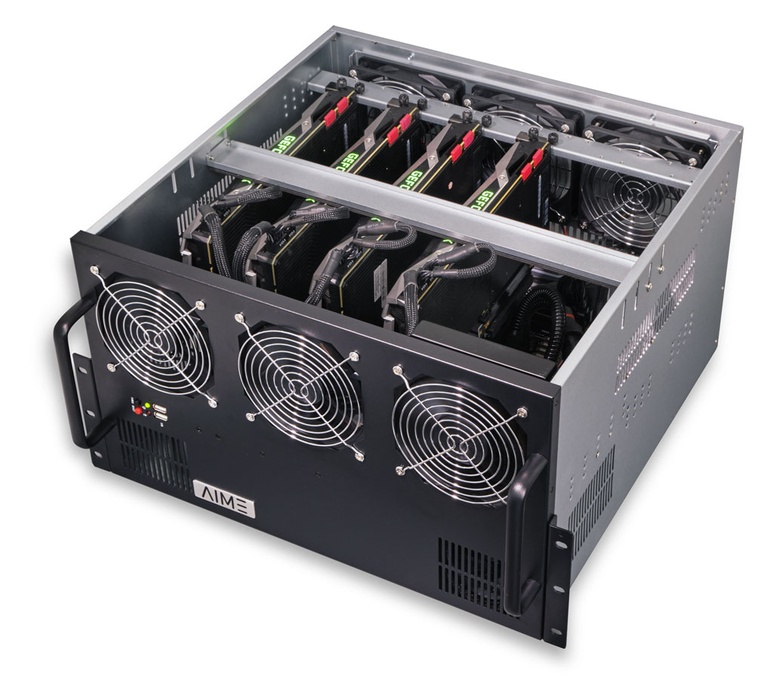 AIME R400 - 4 GPU Rack Server